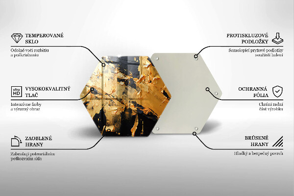 Steklena podloga za rezanje Elegantna tekstura barve