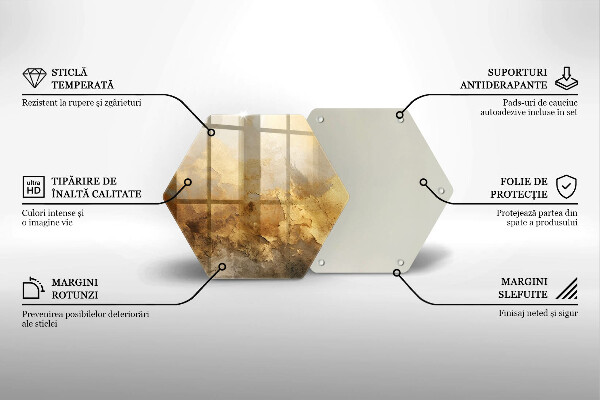 Steklena podloga za rezanje Bogata tekstura