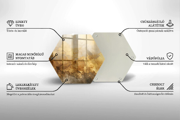 Steklena podloga za rezanje Bogata tekstura