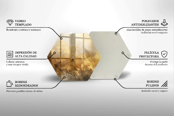 Steklena podloga za rezanje Bogata tekstura