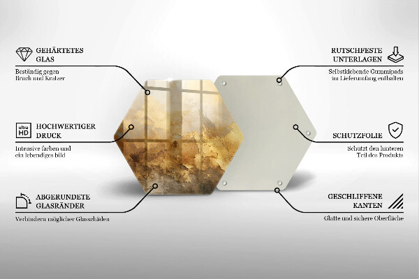 Steklena podloga za rezanje Bogata tekstura