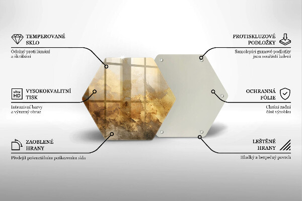 Steklena podloga za rezanje Bogata tekstura