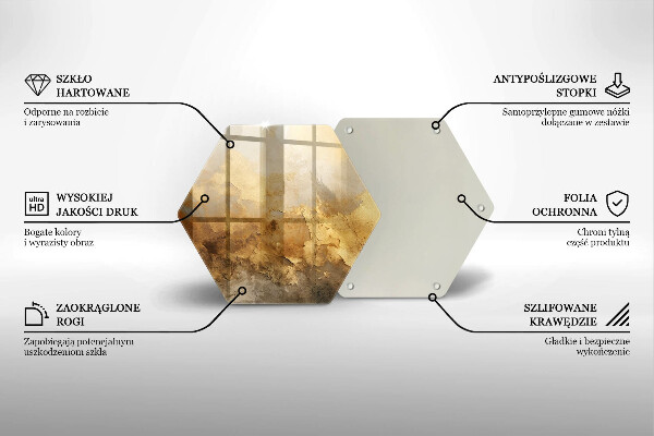 Steklena podloga za rezanje Bogata tekstura