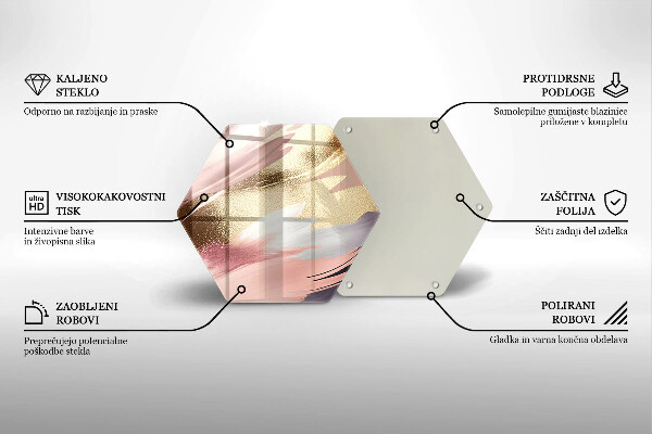 Steklena podloga za rezanje Pastelni madeži