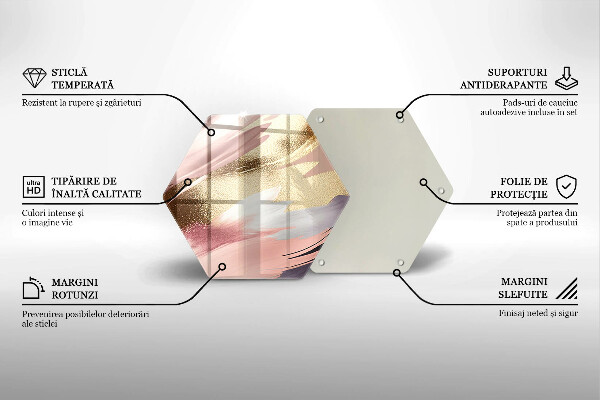 Steklena podloga za rezanje Pastelni madeži