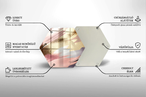 Steklena podloga za rezanje Pastelni madeži