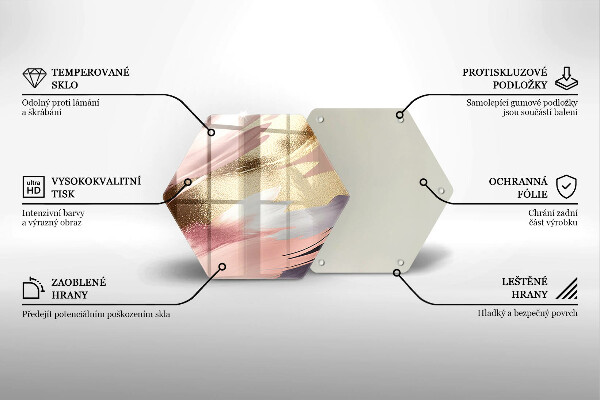 Steklena podloga za rezanje Pastelni madeži