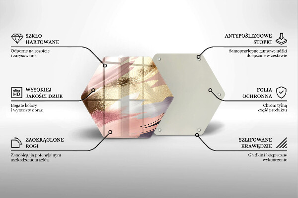 Steklena podloga za rezanje Pastelni madeži