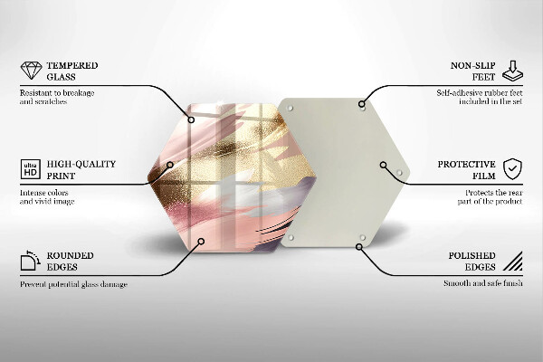 Steklena podloga za rezanje Pastelni madeži