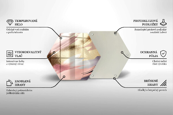 Steklena podloga za rezanje Pastelni madeži