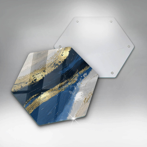 Steklena podloga za rezanje Tekstura z zlatom