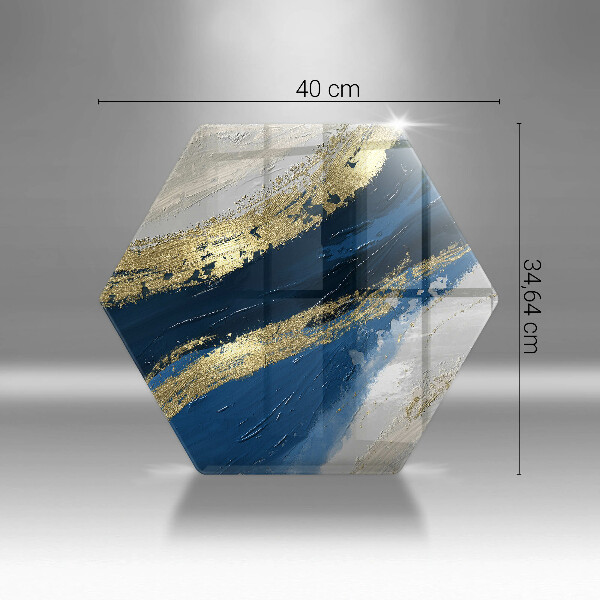 Steklena podloga za rezanje Tekstura z zlatom