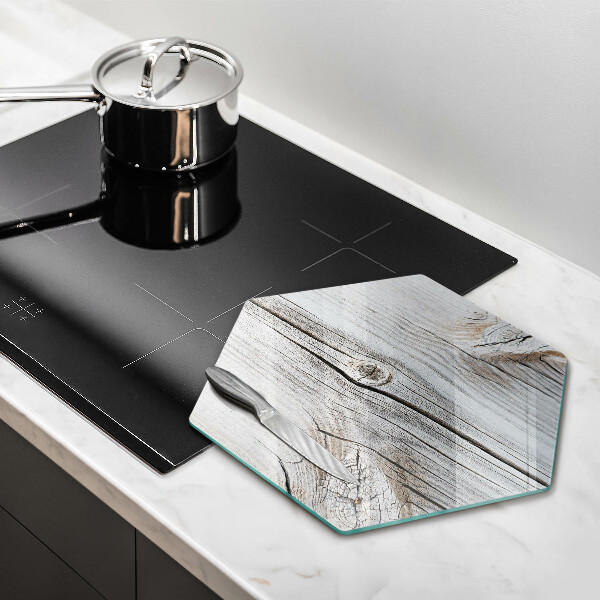 Steklena podloga za rezanje Svetla lesena struktura