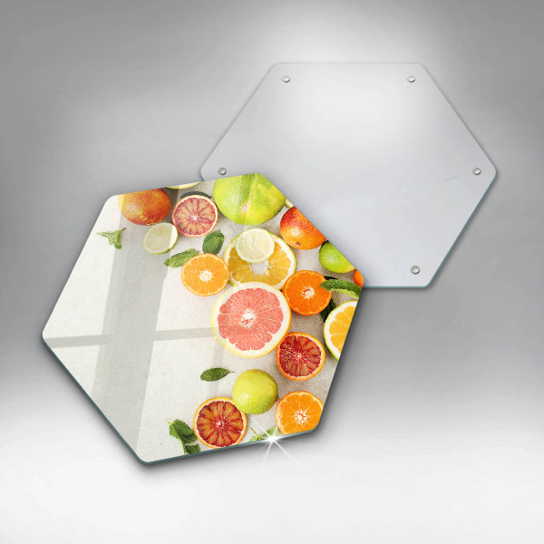 Steklena podloga za rezanje Citrusi