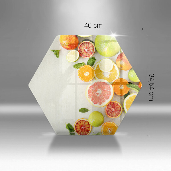 Steklena podloga za rezanje Citrusi