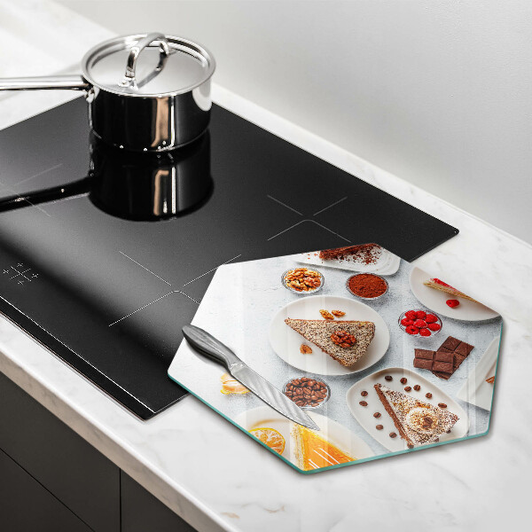 Steklena podloga za rezanje Sladkost torte