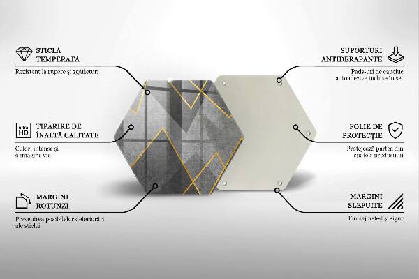 Steklena podloga za rezanje Ostre oblike