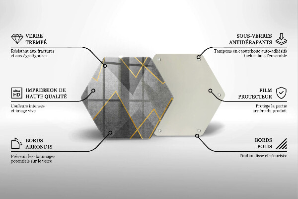 Steklena podloga za rezanje Ostre oblike