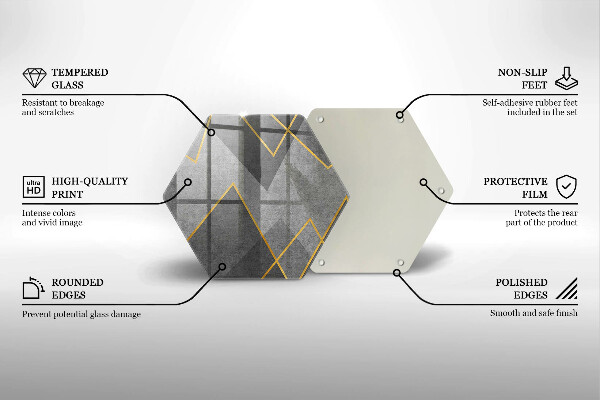 Steklena podloga za rezanje Ostre oblike