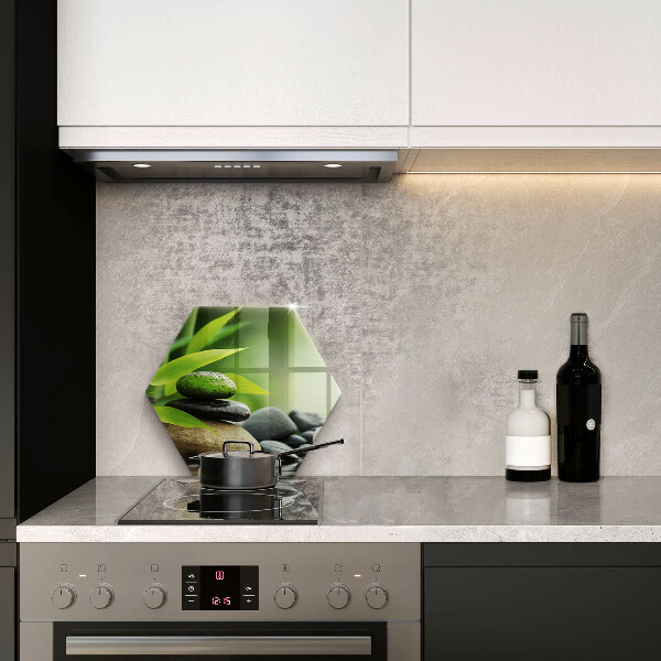 Steklena podloga za rezanje Zen bambusovi kamni