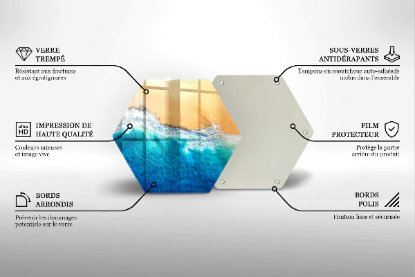 Steklena podloga za rezanje Plaža in morje