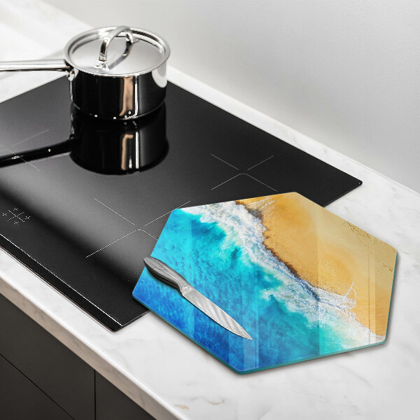 Steklena podloga za rezanje Plaža in morje