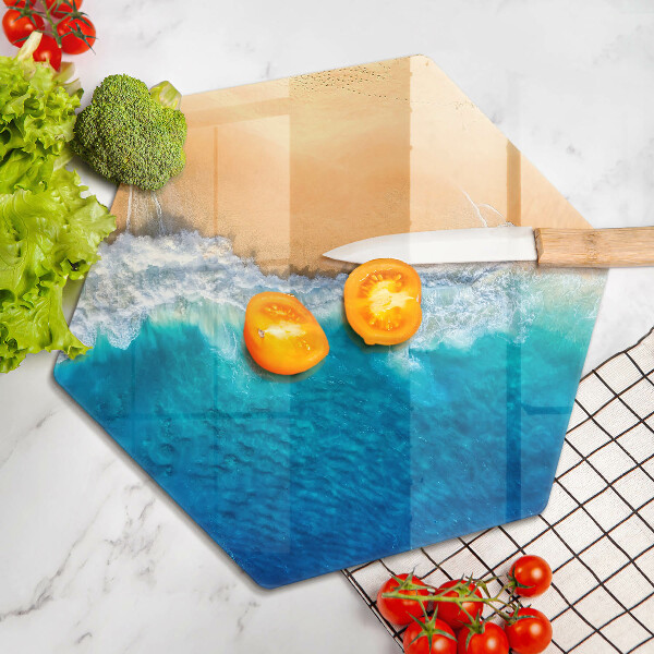 Steklena podloga za rezanje Plaža in morje