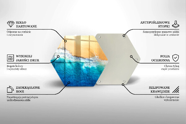 Steklena podloga za rezanje Plaža in morje