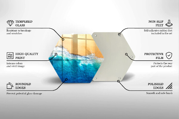 Steklena podloga za rezanje Plaža in morje