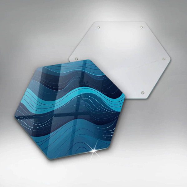 Steklena podloga za rezanje Abstraktni valovi
