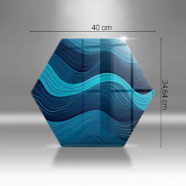Steklena podloga za rezanje Abstraktni valovi