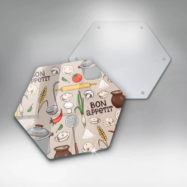 Steklena podloga za rezanje Ilustracija kuhinje