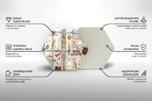 Steklena podloga za rezanje Ilustracija kuhinje