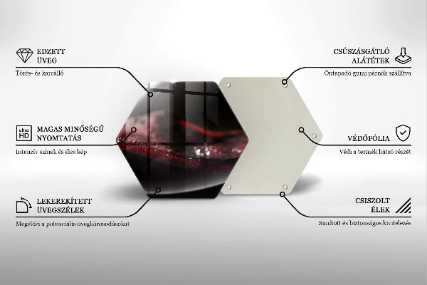 Steklena podloga za rezanje Rdeče vino v kozarcu