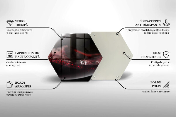 Steklena podloga za rezanje Rdeče vino v kozarcu