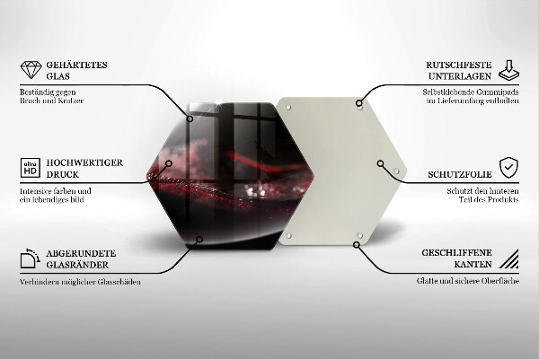 Steklena podloga za rezanje Rdeče vino v kozarcu
