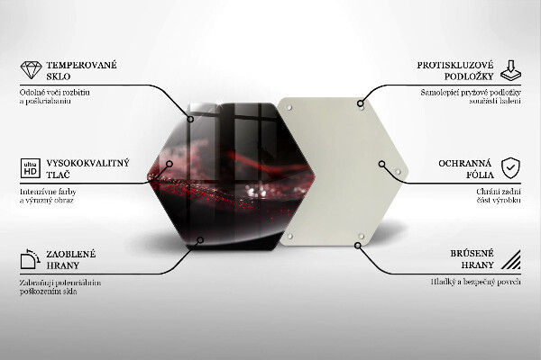 Steklena podloga za rezanje Rdeče vino v kozarcu