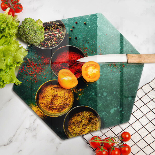 Steklena podloga za rezanje Orientalske začimbe