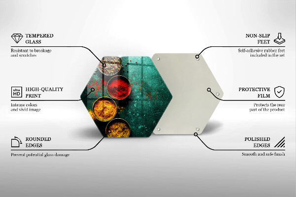 Steklena podloga za rezanje Orientalske začimbe