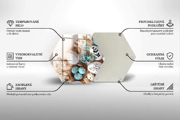 Steklena podloga za rezanje Velikonočni okraski