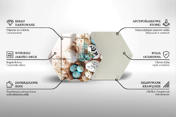 Steklena podloga za rezanje Velikonočni okraski