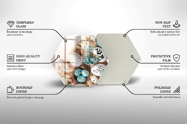 Steklena podloga za rezanje Velikonočni okraski