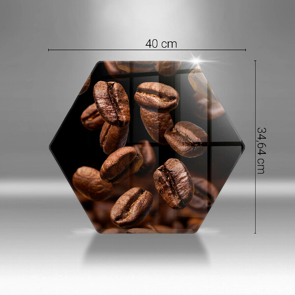 Steklena podloga za rezanje Rjava kavna zrna