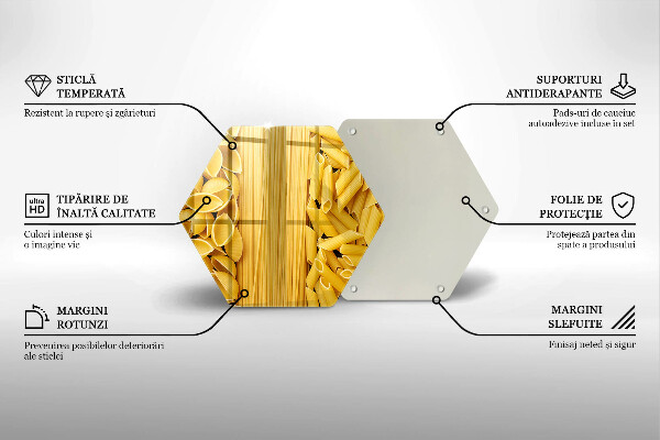 Steklena podloga za rezanje Testenine
