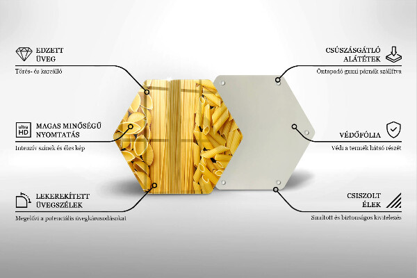 Steklena podloga za rezanje Testenine