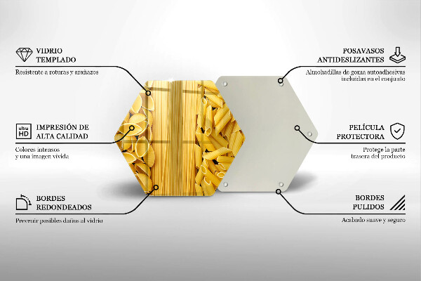 Steklena podloga za rezanje Testenine