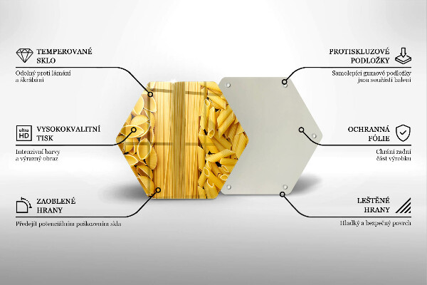 Steklena podloga za rezanje Testenine