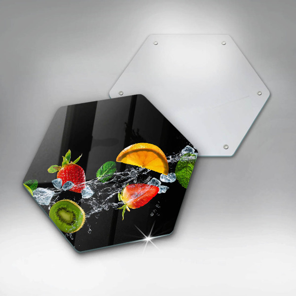 Steklena podloga za rezanje Sadje v vodi