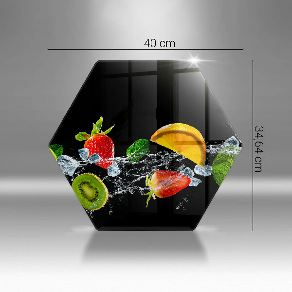 Steklena podloga za rezanje Sadje v vodi