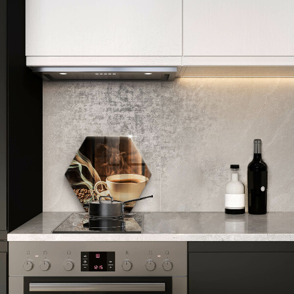 Steklena podloga za rezanje Skodelica in kavna zrna